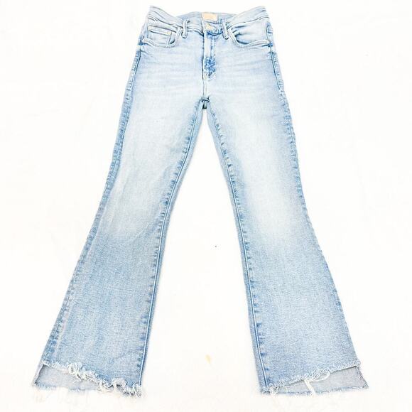 Mother The Insider Crop Step Fray Limited Edition Light Wash Denim Jeans Size 25 - Picture 2 of 11